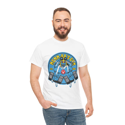 Mmm-Ba's Gym Unisex Heavy Cotton Tee - Fun Fitness Graphic Tee for Workout Enthusiasts White