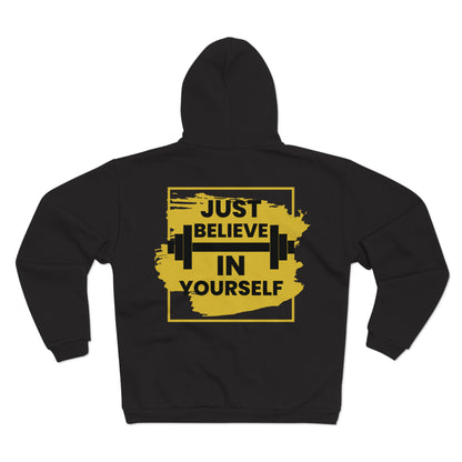 Motivational Zip Sweatshirt - Just Believe in Yourself