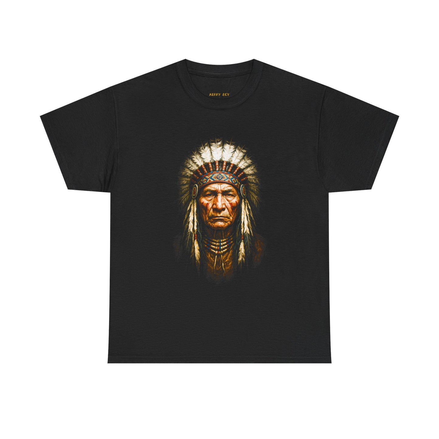 Native Chief Portrait T-Shirt — Vintage Native American Headdress Tee