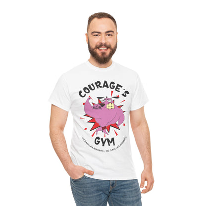 Courage's Gym Mom T-Shirt – Fun Unisex Heavy Cotton Tee White