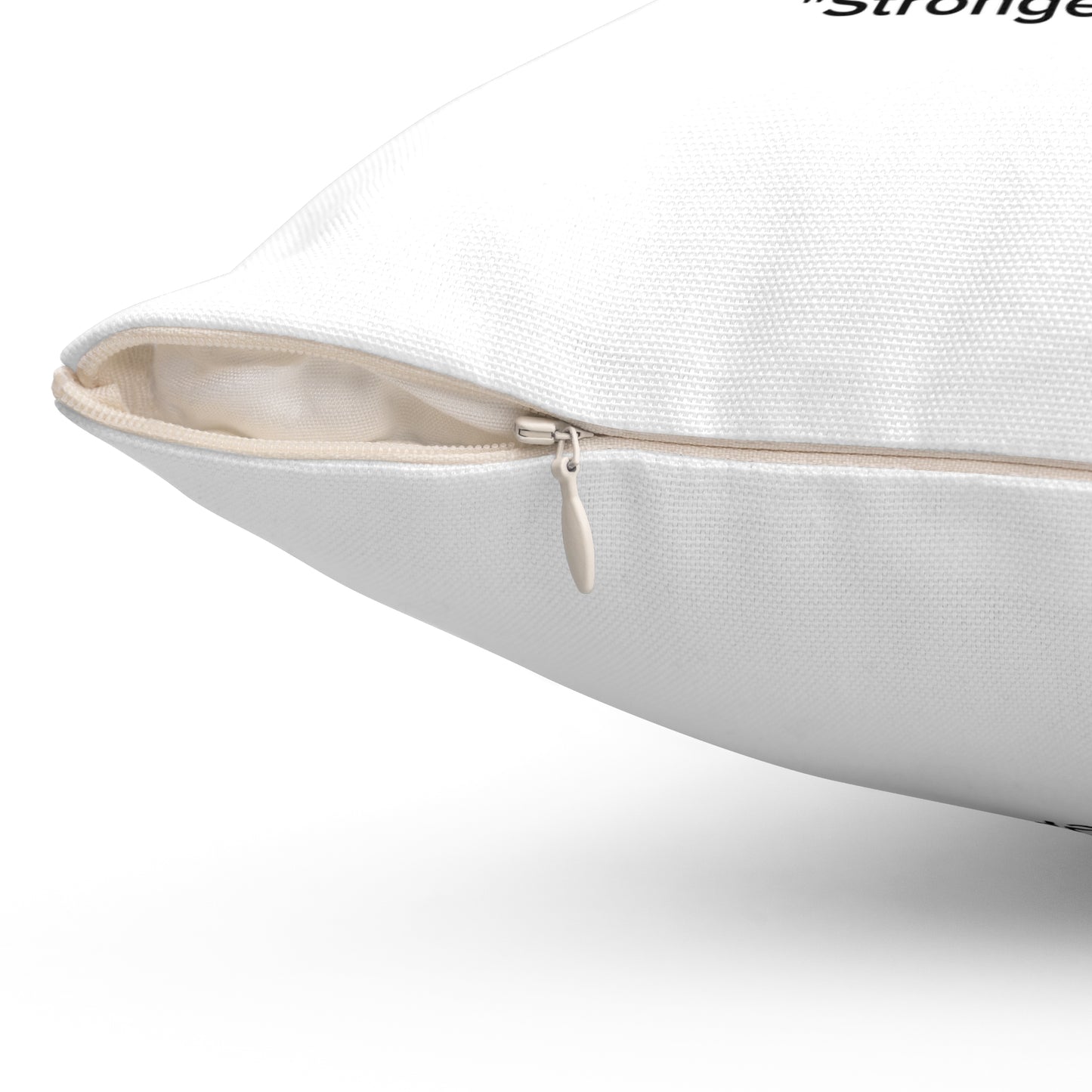 Meath Spun Polyester Square Pillow White Edition 2 Sizes