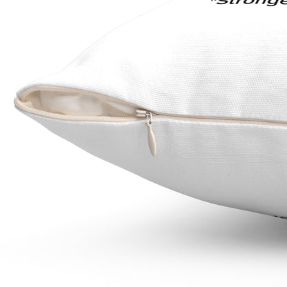 Meath Spun Polyester Square Pillow White Edition 2 Sizes