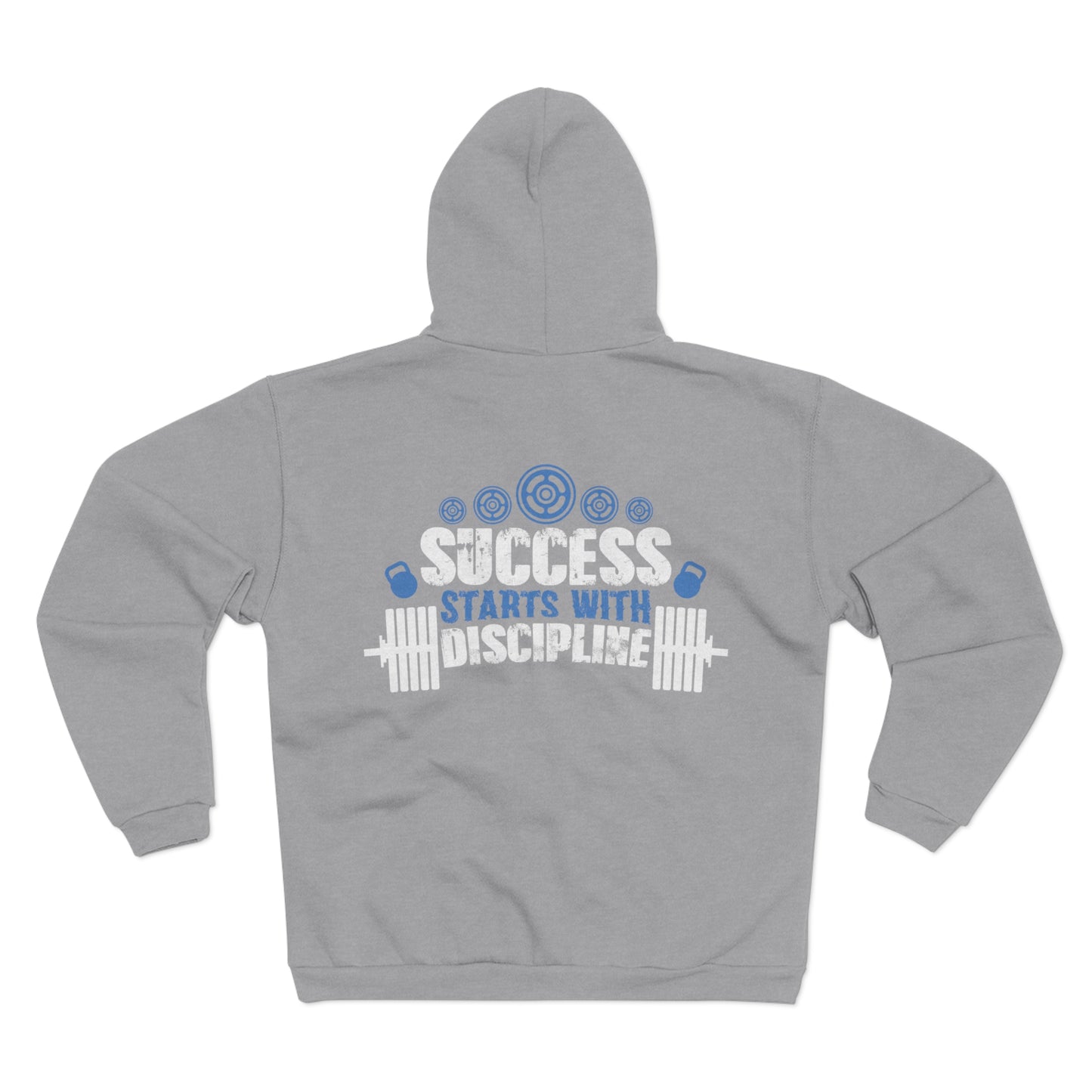 Unisex Hooded Zip Sweatshirt - Success Starts with Discipline