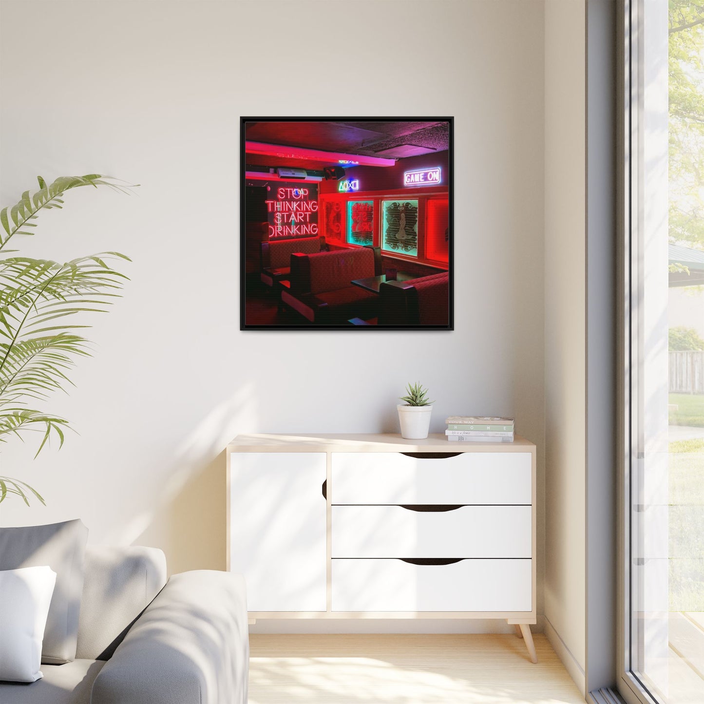 The Mermaids Night Club Matte Canvas, Framed (Multi-color)