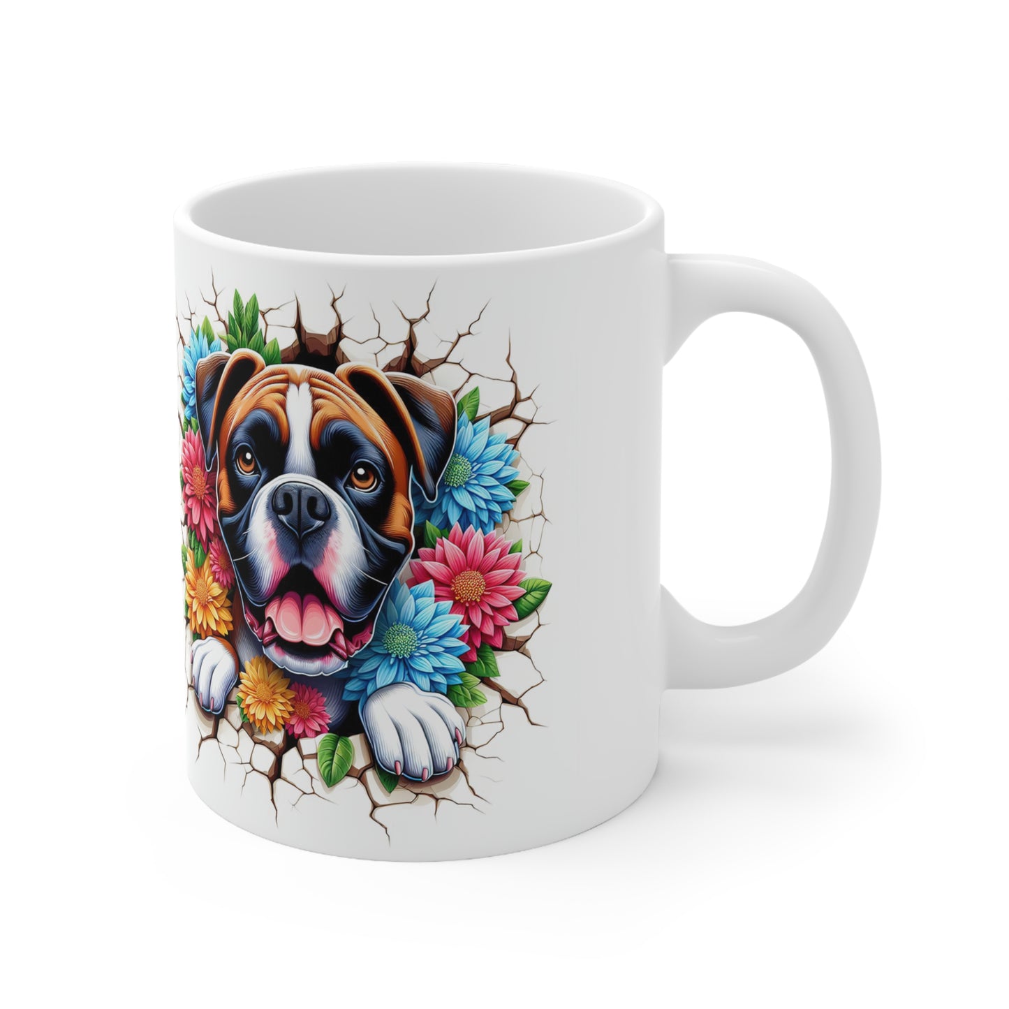 Colorful Boxer Dog Ceramic Coffee Mug - 11oz & 15oz