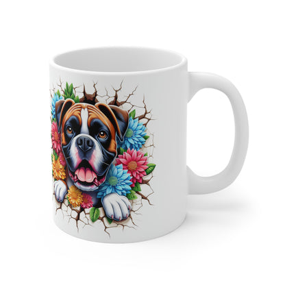Colorful Boxer Dog Ceramic Coffee Mug - 11oz & 15oz