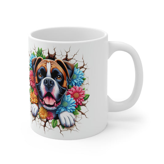 Colorful Boxer Dog Ceramic Coffee Mug - 11oz & 15oz