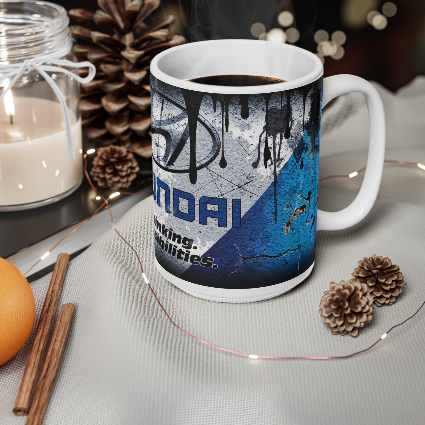 Hyundai Graffiti Coffee Mug - 11oz & 15oz - Urban Vibe for Car Enthusiasts