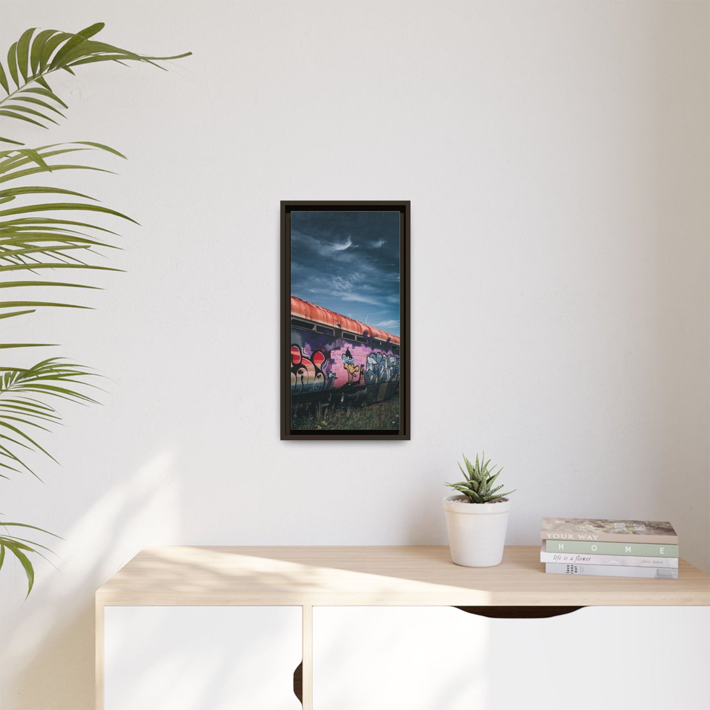 Night Train Matte Canvas, Framed (Multi-color)