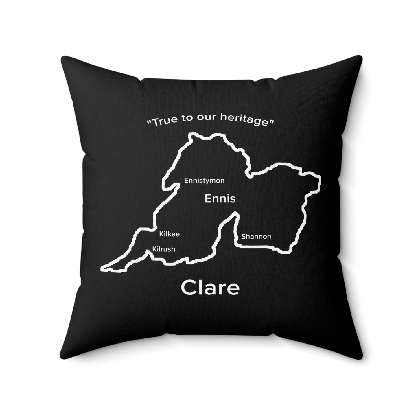 Clare Spun Spun Polyester Square Pillow Black Edition 4 Sizes