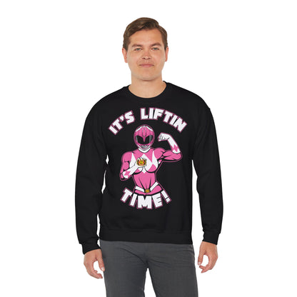 Powerful Pink Ranger Sweatshirt – Perfect for Gym Lovers | It's Liftin' Time! Black