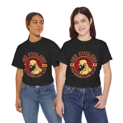Red Cyclone Pro Wrestling Club Unisex Heavy Cotton Tee Black