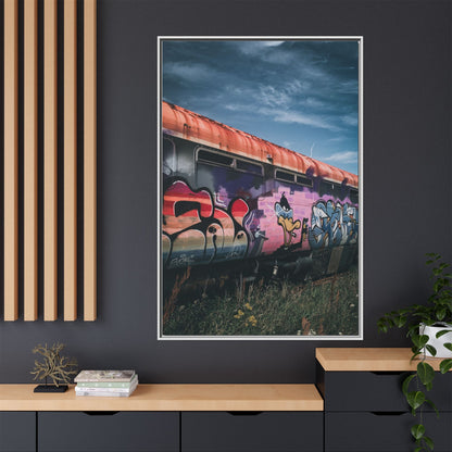 Night Train Matte Canvas, Framed (Multi-color)