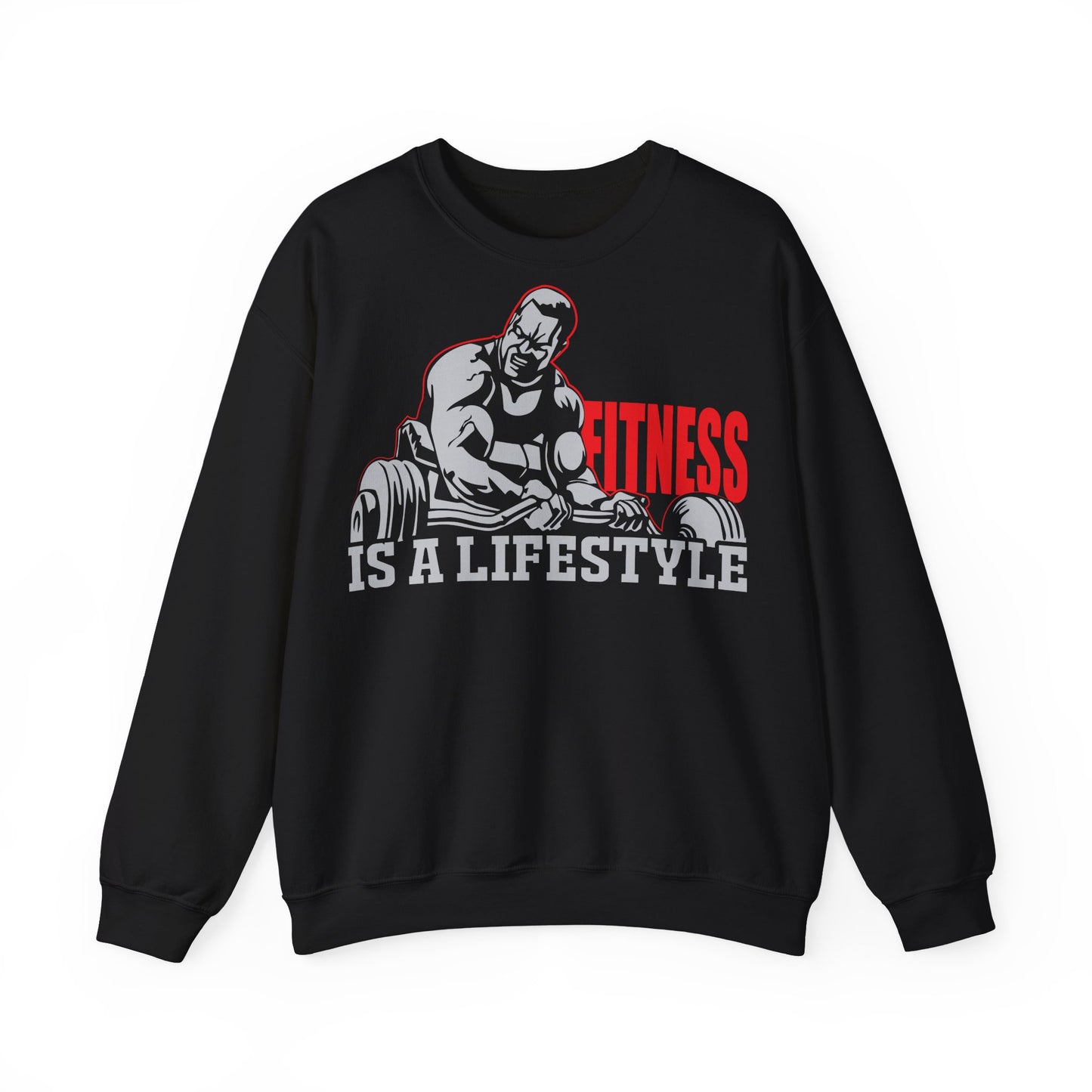 Motivational Unisex Heavy Blend™ Crewneck Sweatshirt - Fitness Is A Lifestyle