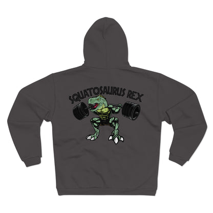 Squatosaurus Rex Unisex Hooded Zip Sweatshirt