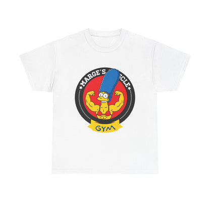 Wild Marge Gym White Unisex Heavy Cotton Tee