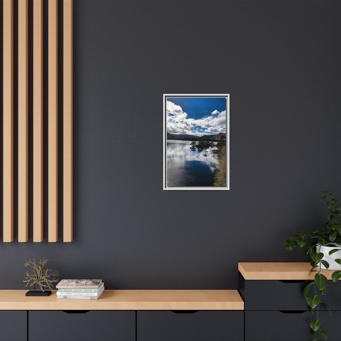 Lake Matte Canvas, Framed (Multi-color)