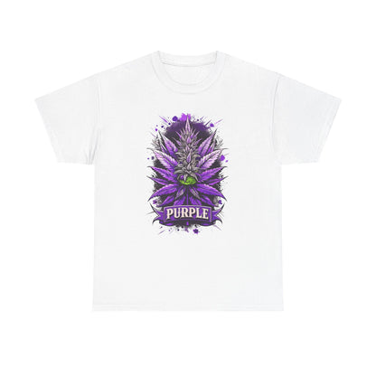 Purple Cannabis Bud T-Shirt — Bold Psychedelic Marijuana Graphic Tee