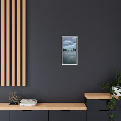 Samuel Beckett Bridge Matte Canvas, Framed (Multi-color)