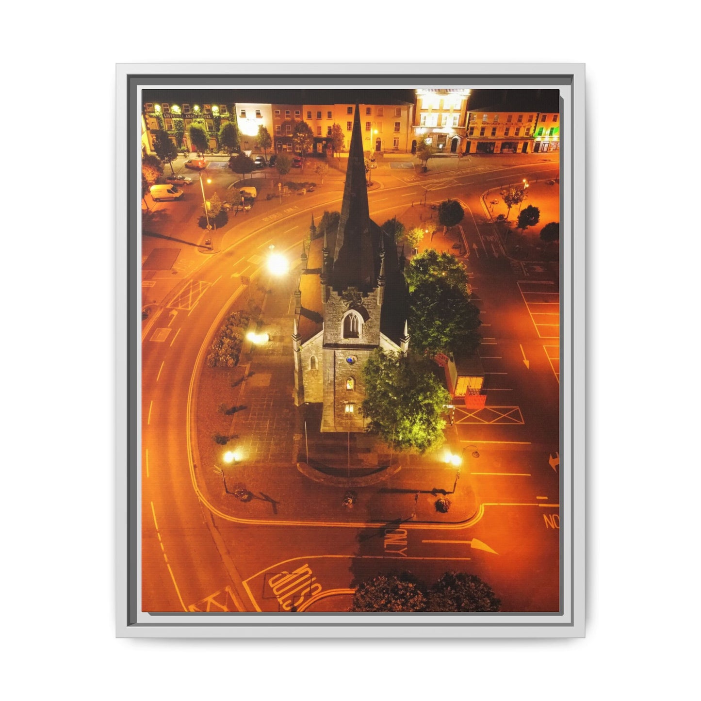 Listowel Church Matte Canvas, Framed (Multi-color)