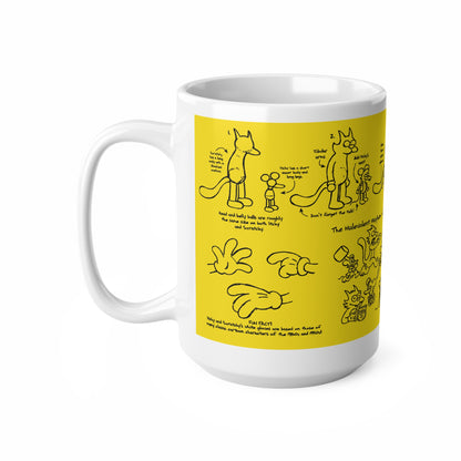 Whimsical Cartoon Ceramic Coffee Mug - 11oz & 15oz