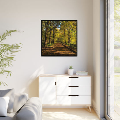 Listowel Town Park Autumn Matte Canvas, Framed (Multi-color)