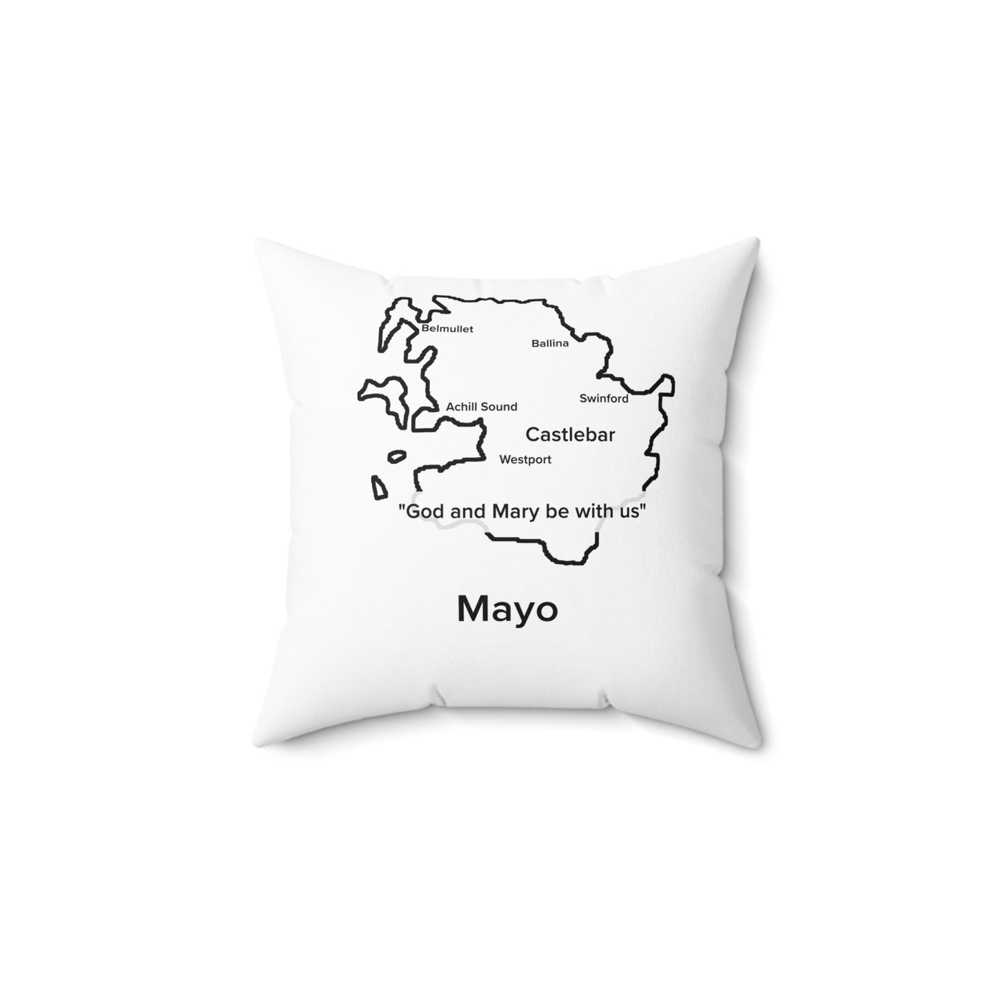 Mayo Spun Polyester Square Pillow White Edition 2 Sizes