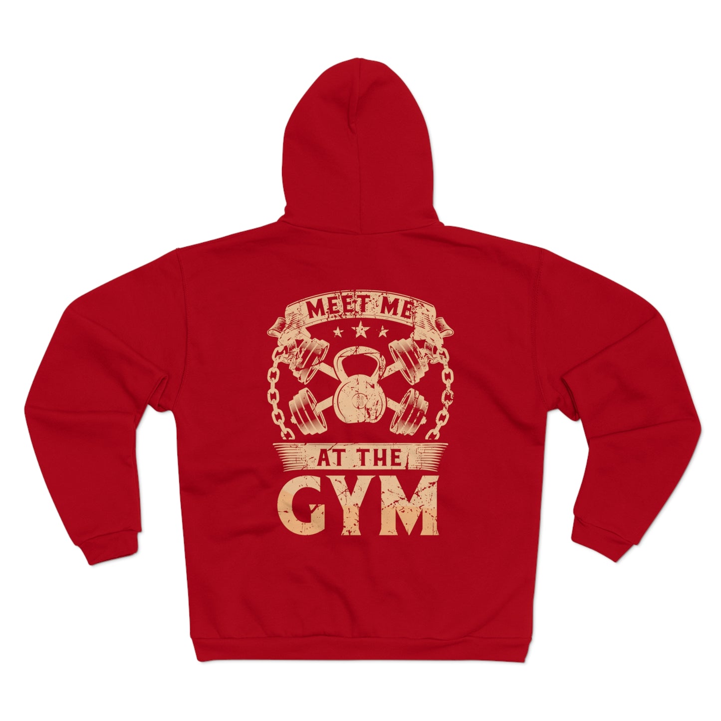Unisex Gym Hoodie - "Meet Me at the Gym" Zip Sweatshirt for Fitness Enthusiasts