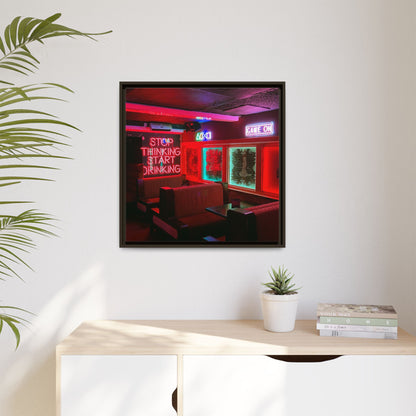 The Mermaids Night Club Matte Canvas, Framed (Multi-color)