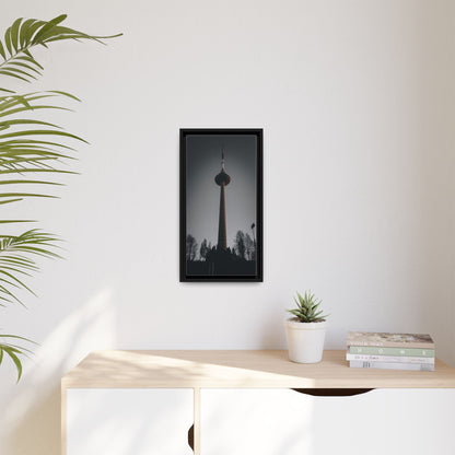 TV Tower Matte Canvas, Framed (Multi-color)
