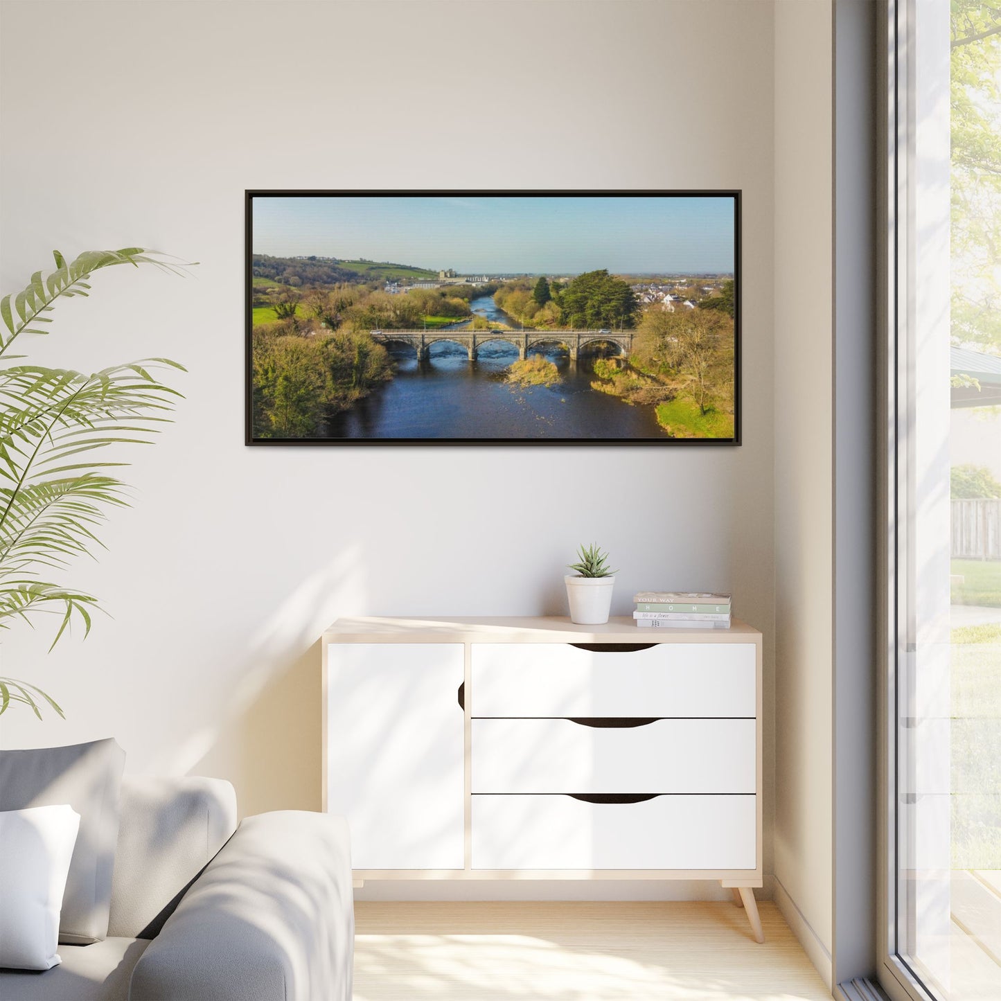 Listowel Bridge Matte Canvas, Framed (Multi-color)