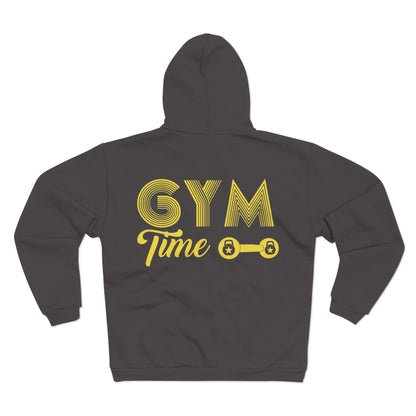Unisex Gym Time Zip Hoodie - Comfortable Workout Sweatshirt