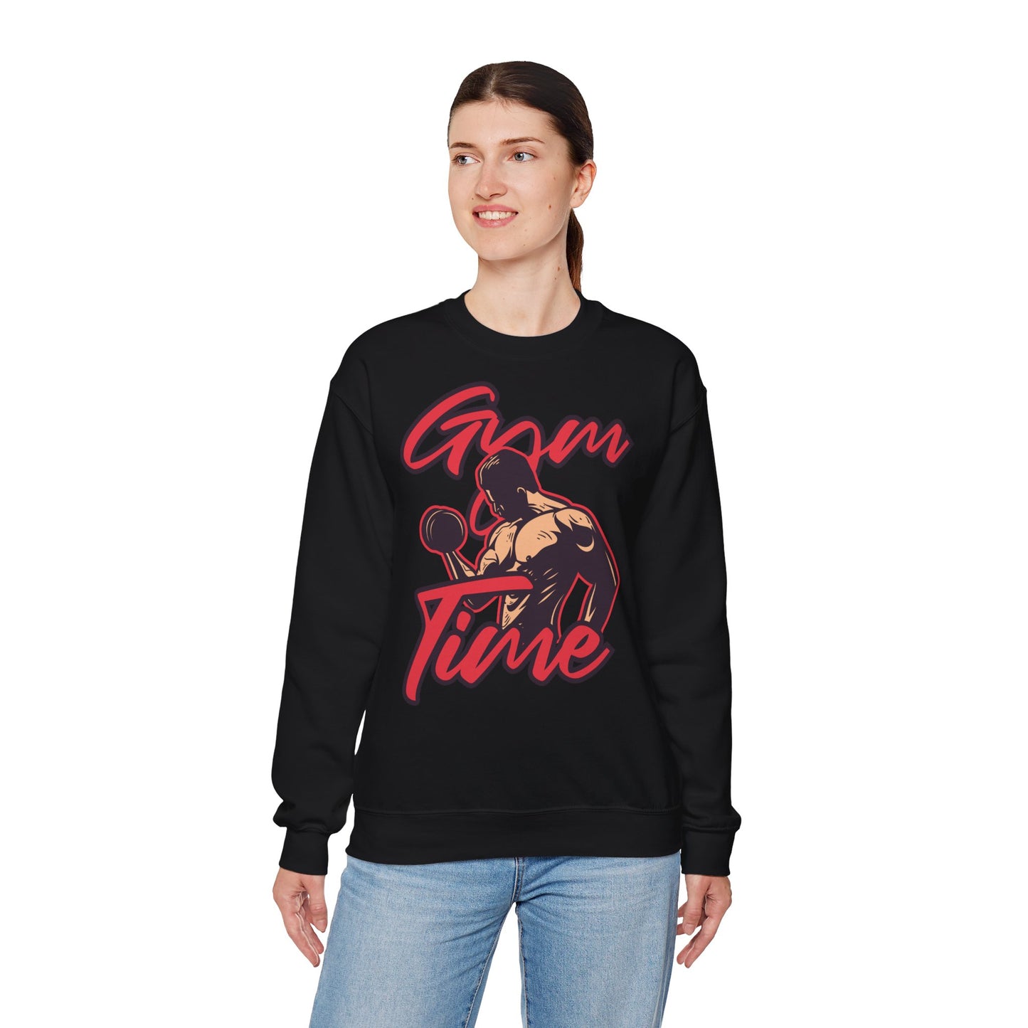 Time For Train Unisex Heavy Blend™ Crewneck Sweatshirt Fitness Apparel