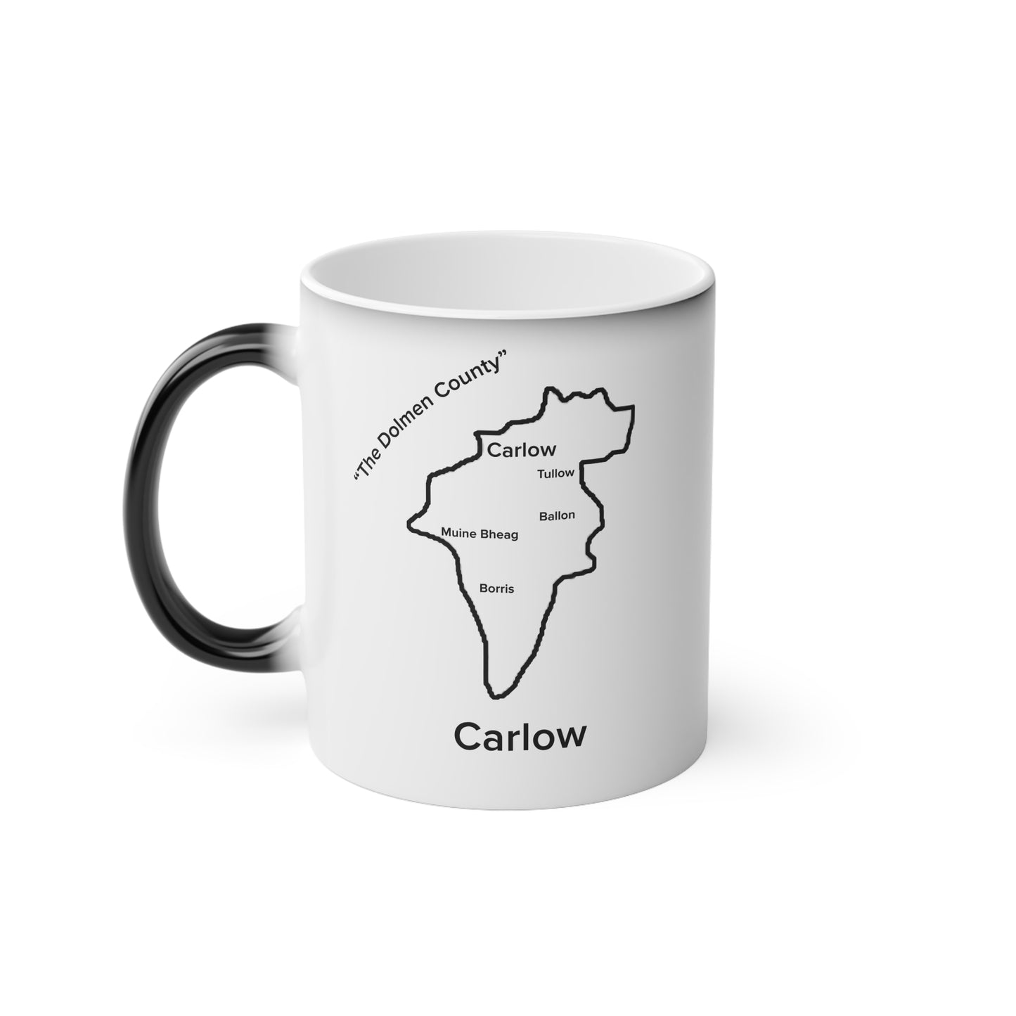 Carlow Magic Mug: Color - Changing Coffee Cup with Artistic Map Design