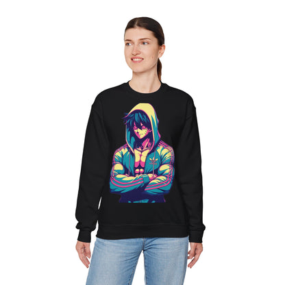 Unisex Heavy Blend™ Anime-Inspired Crewneck Sweatshirt - Cool Retro Aesthetic