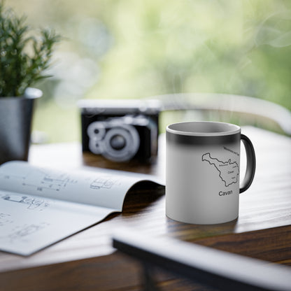 Cavan Magic Mug: Color - Changing Coffee Cup with Artistic Map Design