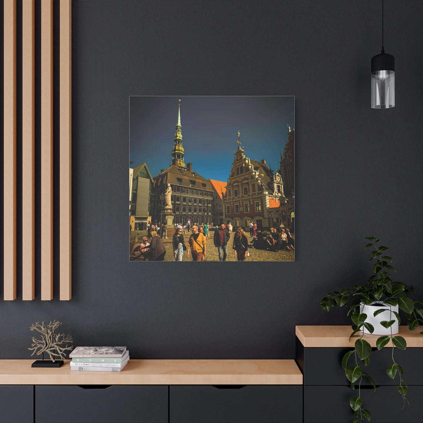 Riga Oldtown Matte Canvas, Stretched, 1.25"