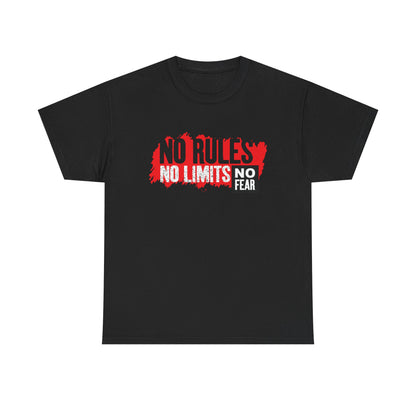 No Rules No Limits Unisex Heavy Cotton Tee – Motivational Graphic Shirt