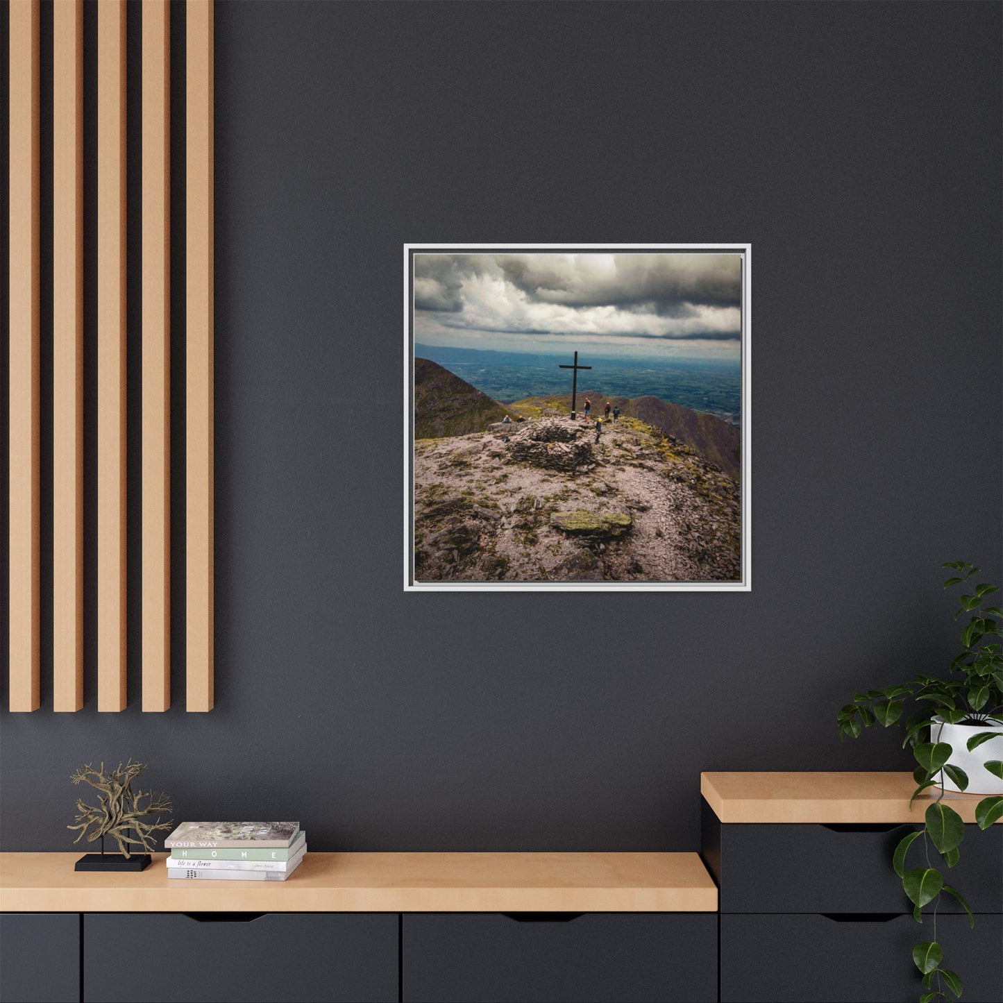 Carrauntoohil Summit Matte Canvas, Framed (Multi-color)