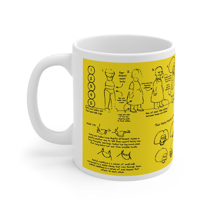 Funny Ceramic Coffee Mug - The Many Moods of Patty and Selma - 11oz & 15oz