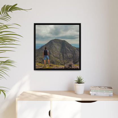 Cross On Top Matte Canvas, Framed (Multi-color)