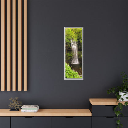 Glacer Waterfall Matte Canvas, Framed (Multi-color)