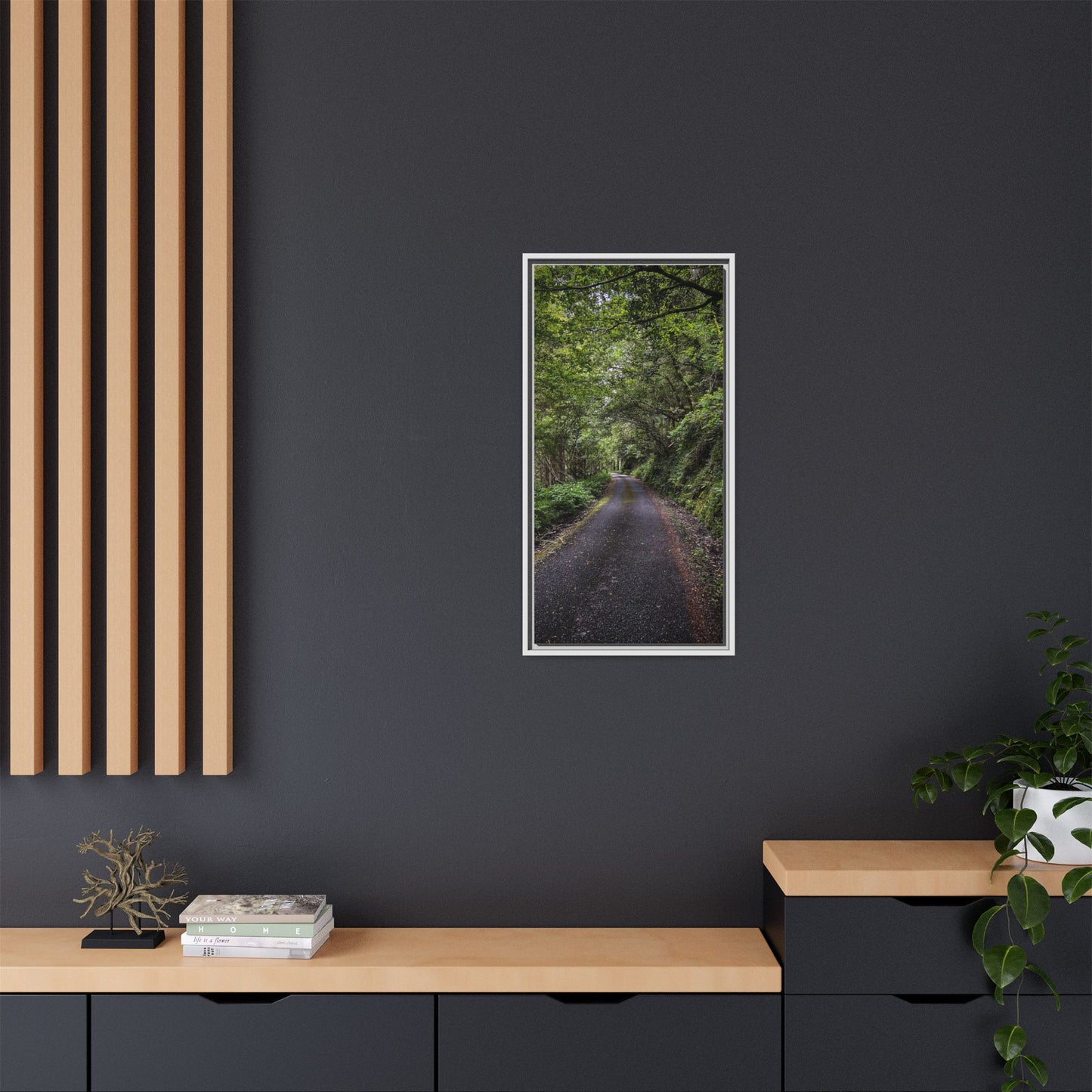 Glanageenty Forest Trail Matte Canvas, Framed (Multi-color)