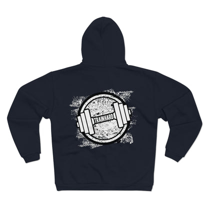 Train Hard Unisex Hooded Zip Sweatshirt | Fitness Motivation