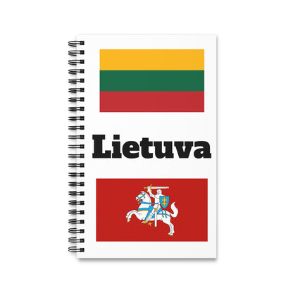 Lithuanian Pride Spiral Journal - Flag & Country Emblem Design