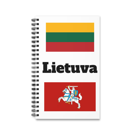 Lithuanian Pride Spiral Journal - Flag & Country Emblem Design