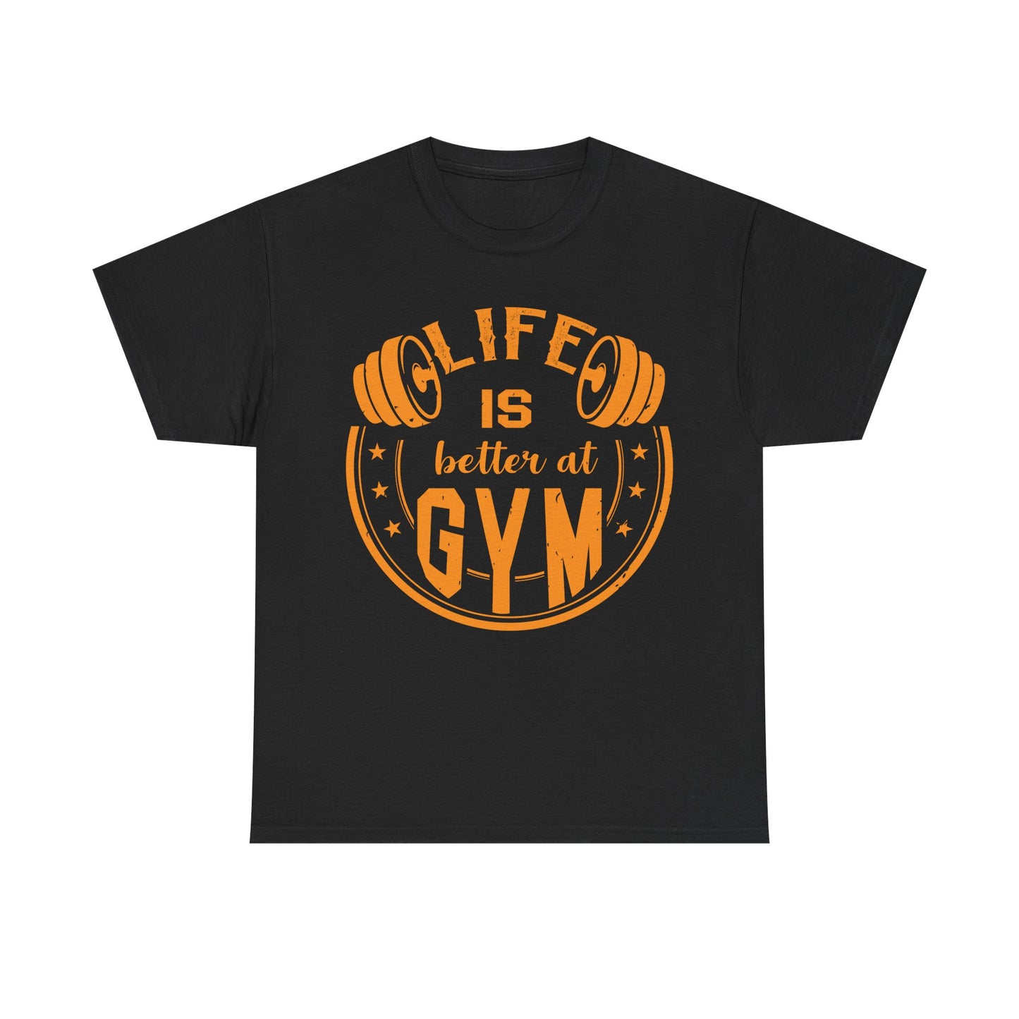 Life is Better at Gym Unisex Heavy Cotton Tee - Motivational Fitness Apparel