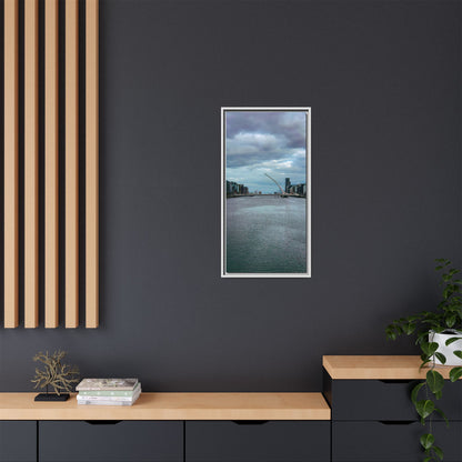 Samuel Beckett Bridge Matte Canvas, Framed (Multi-color)