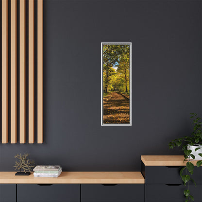 Listowel Town Park Autumn Matte Canvas, Framed (Multi-color)