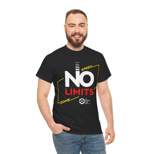 Unisex Heavy Cotton Tee - No Limits Speed Zone Tee